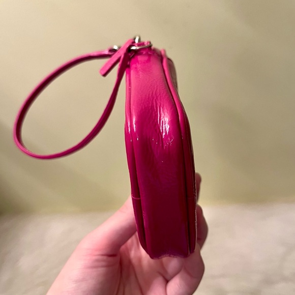 Coach Patent Leather Berry Colored Wristlet - Picture 6 of 7